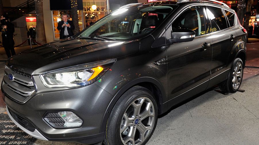 The new Ford Escape is revealed on Hollywoods red carpet in advance of the 2015 Los Angeles Auto Show on November 17, 2015
