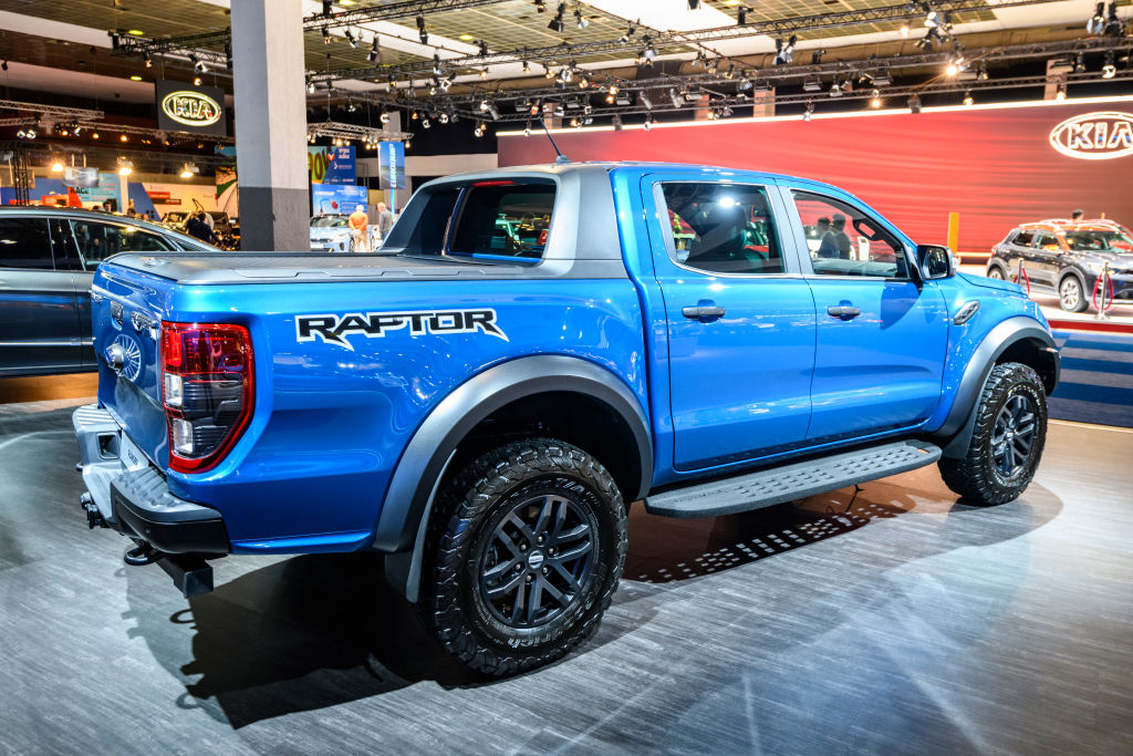Ford Ranger Raptor performance pick-up truck on display at Brussels Expo