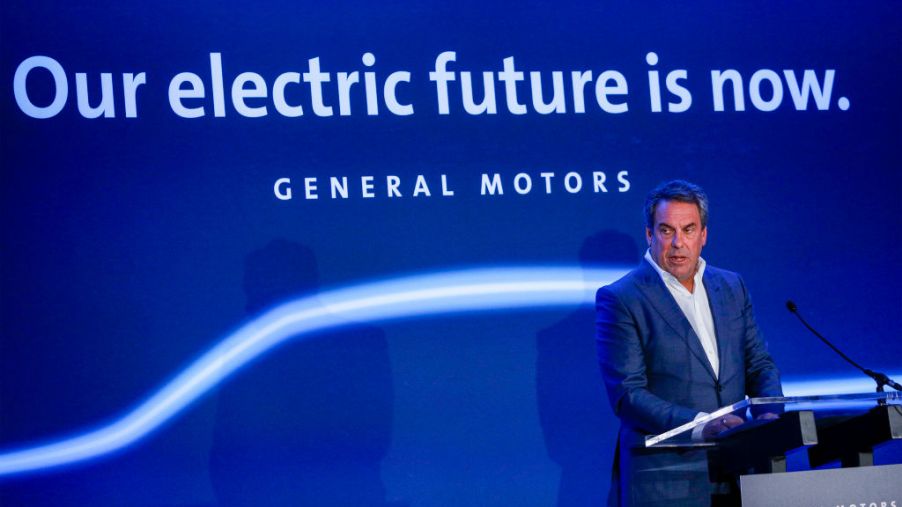 Mark Reuss, President of General Motors, announces that GMs Detroit-Hamtramck Assembly plant will build the all-electric Cruise Origin self-driving shuttle on January 27, 2020
