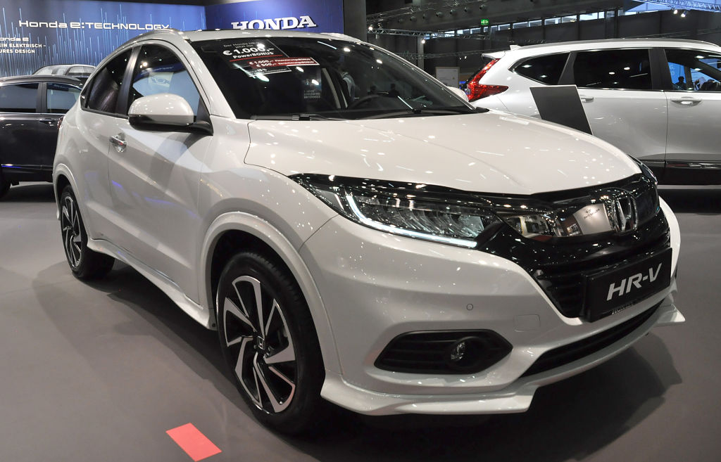 A Honda HR-V is seen during the Vienna Car Show press preview at Messe Wien, as part of Vienna Holiday Fair