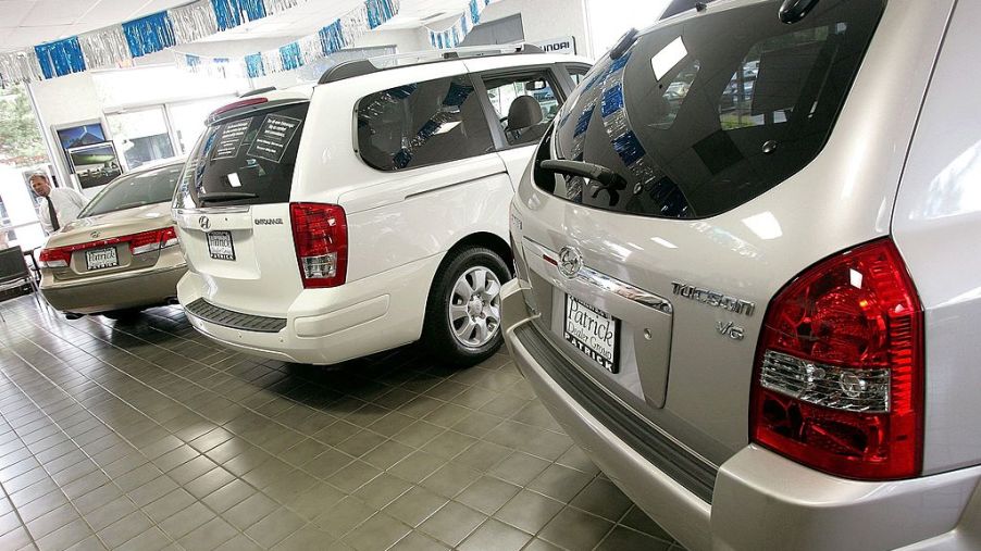 Hyundai cars for sale at a car dealership