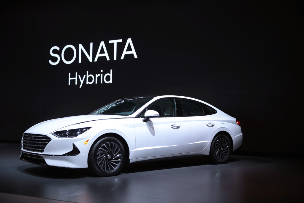 Hyundai shows off their 2020 Sonata Hybrid at the Chicago Auto Show