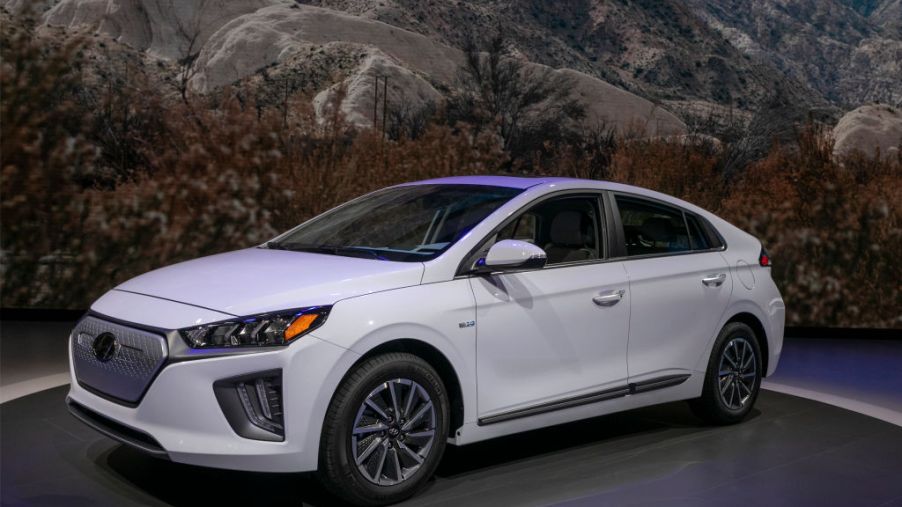 The Hyundai Ioniq is shown at AutoMobility LA on November 21, 2019