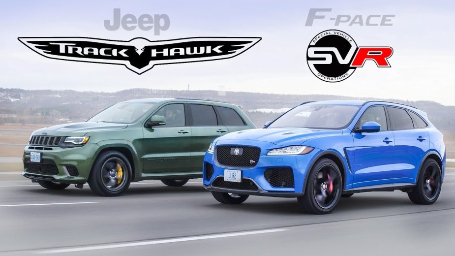 Jeep Grand Cherokee Trackhawk vs Jaguar F-Pace SVR