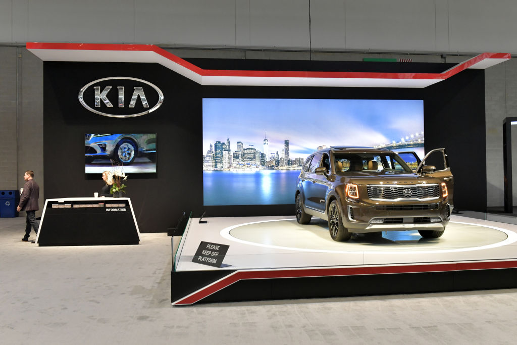 The KIA Telluride is seen at the 2020 New England Auto Show Press Preview at Boston Convention & Exhibition Center on January 16