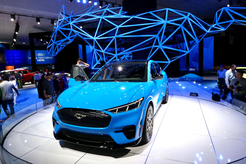 The Ford Mustang Mach-E SUV at its debut event