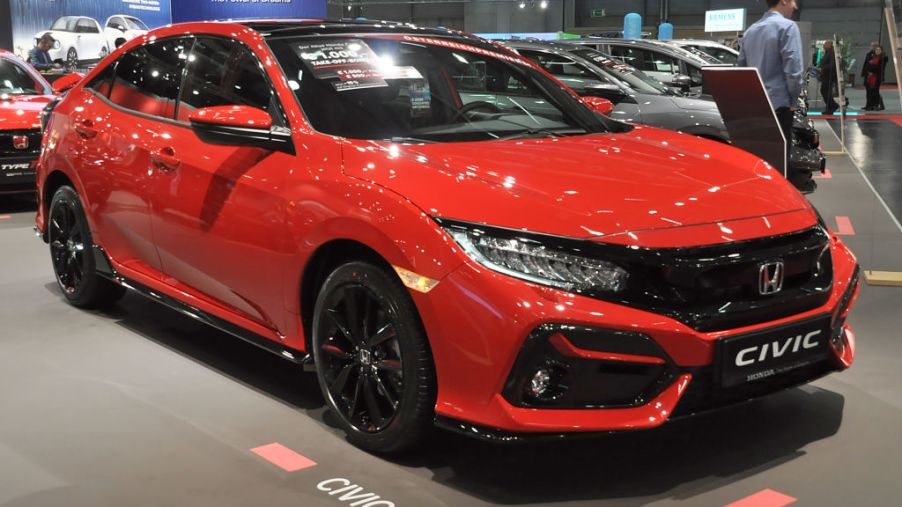 A Honda Civic is seen during the Vienna Car Show press preview at Messe Wien, as part of Vienna Holiday Fair, on January 15, 2020 in Vienna, Austria