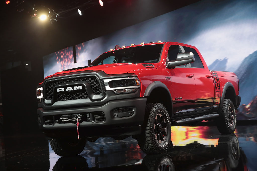 The 2019 Ram Power Wagon heavy duty truck is introduced at the North American International Auto Show (NAIAS) at the Cobo Center