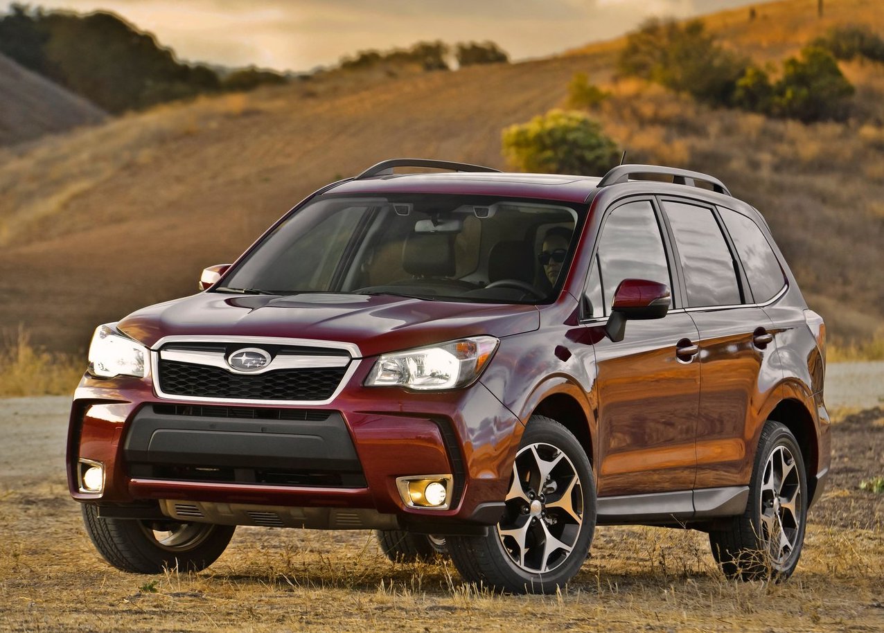 Subaru Forester parked in a field