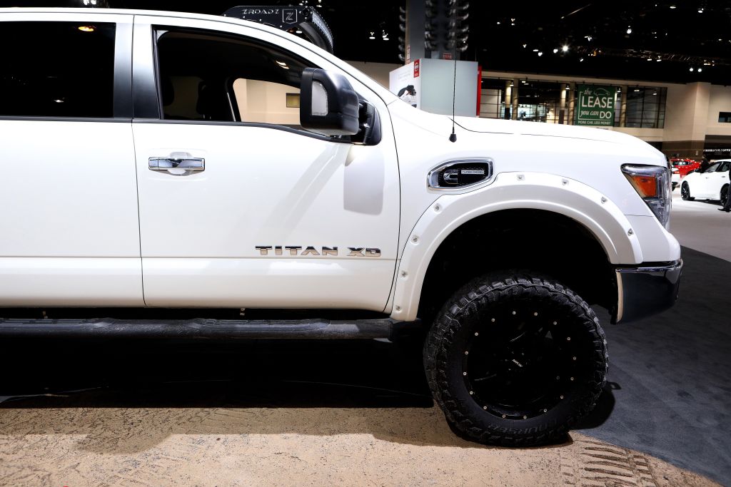 2018 Nissan Titan XD is on display at the 110th Annual Chicago Auto Show at McCormick Place