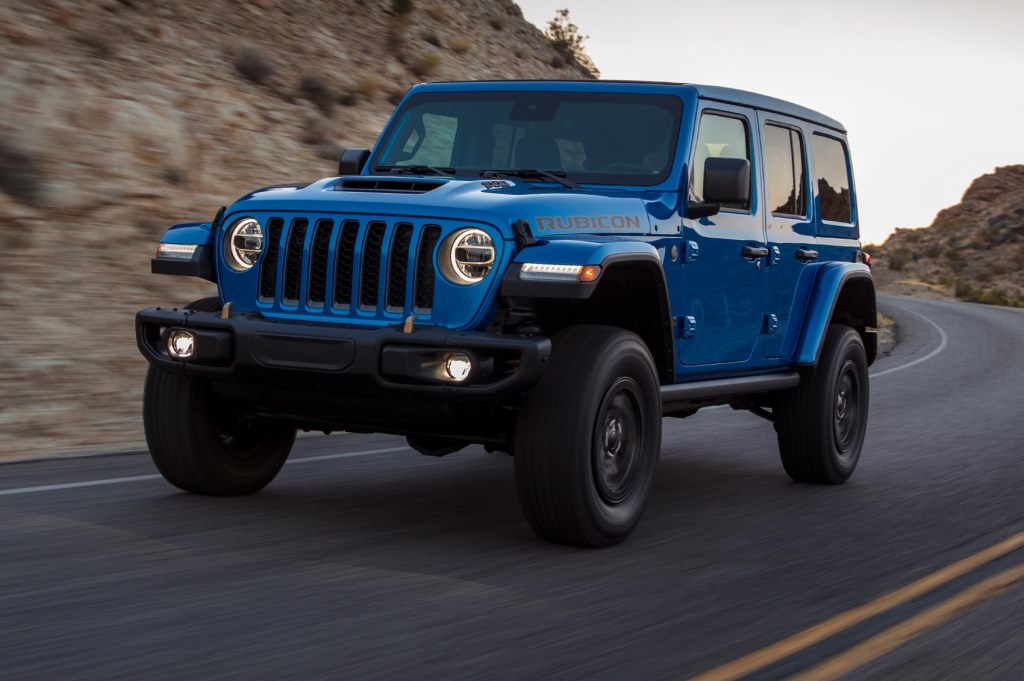 The 2023 Jeep Wrangler Rubicon 392 driving down the road