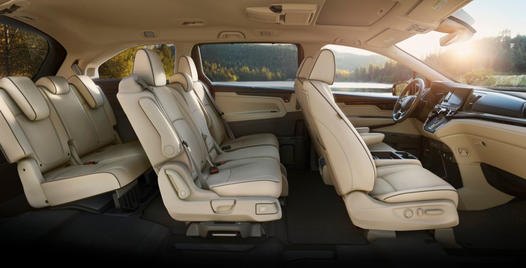 Honda Odyssey touring elite trim interior shows why minivans are a wise choice