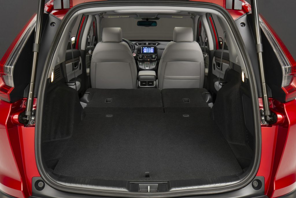 2020 Honda CR-V Hybrid cargo space with seats folded flat