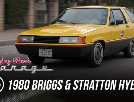 Jay Leno Drives the 6-Wheel Briggs & Stratton Hybrid: America’s Pre-Prius
