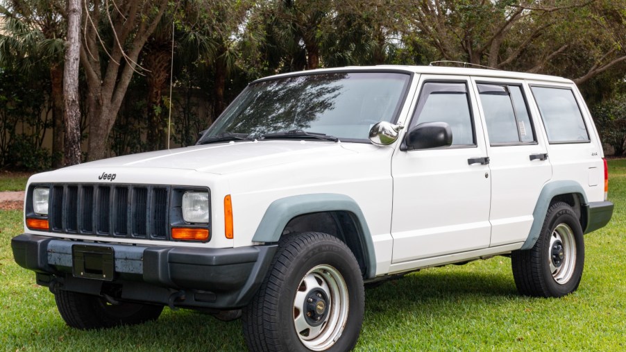 1997 Jeep Cherokee parked in grass