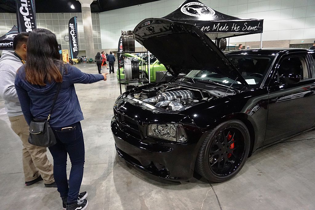 A 2006 Dodge Charger on display