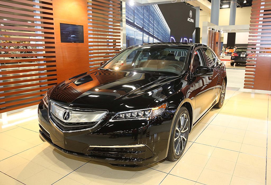 A 2015 Acura TLX on display