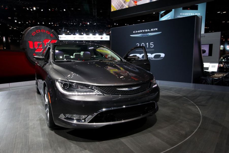 A 2015 Chrysler 200 on display at an auto show