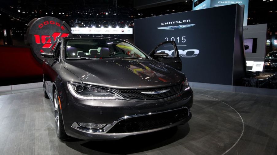 A 2015 Chrysler 200 on display at an auto show