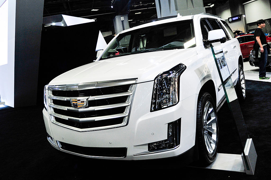 A 2016 Cadillac Escalade is on display during The Washington Auto Show at the Washington Auto Show
