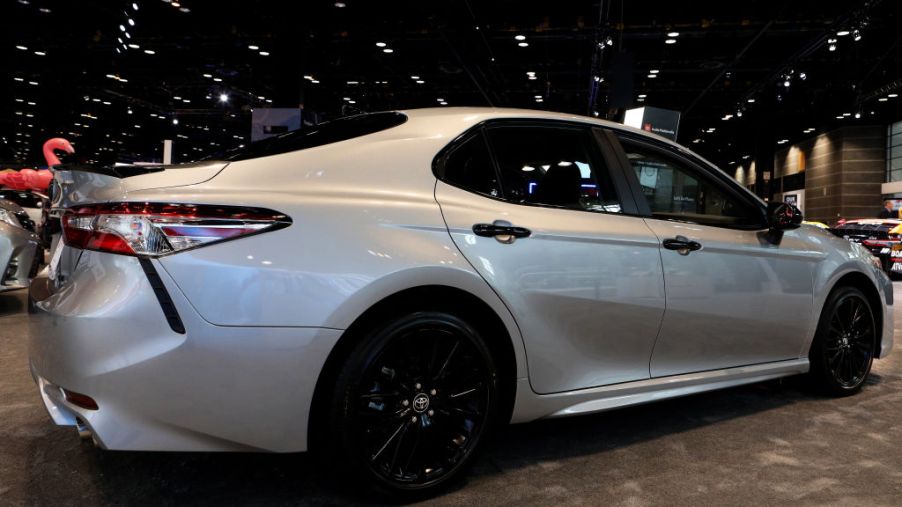 A 2020 Toyota Camry on display