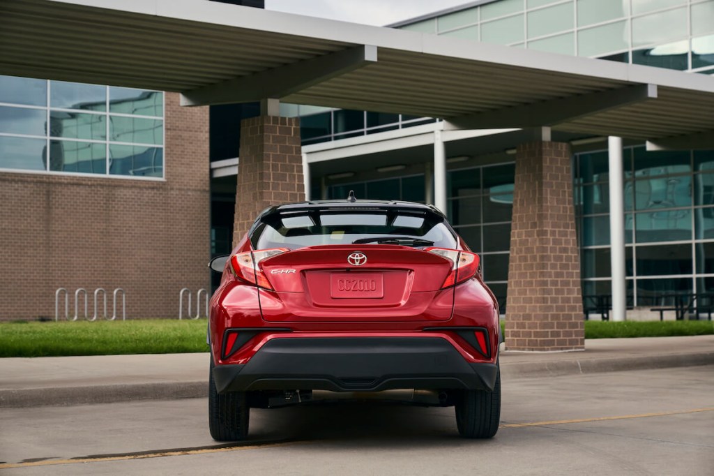 A rear head-on view of the 2020 Toyota CH-R