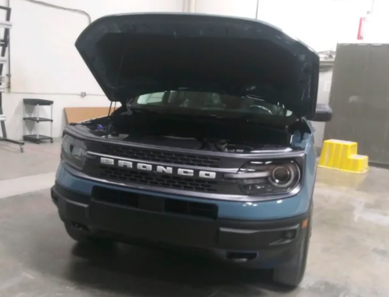 2021 Ford Bronco Sport with hood popped open