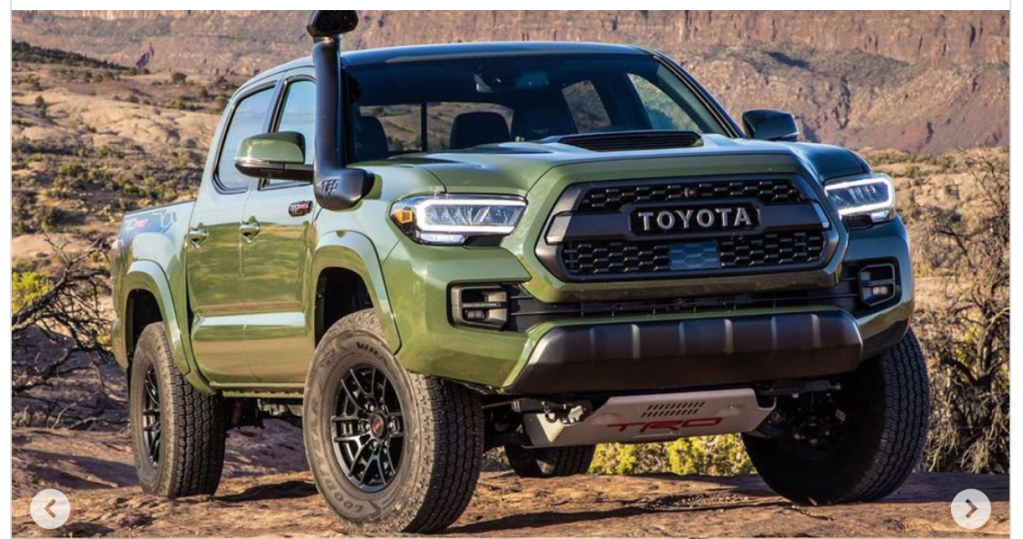 2021 Toyota Tacoma TRD Pro refresh parked in desert