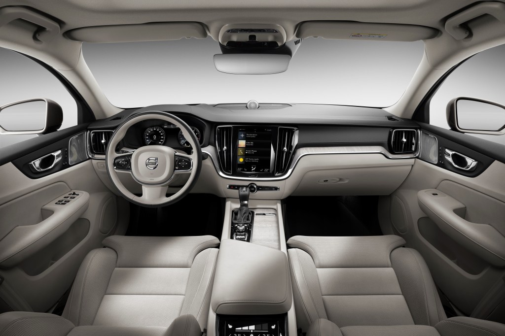 The Volvo S60's beige Interior.