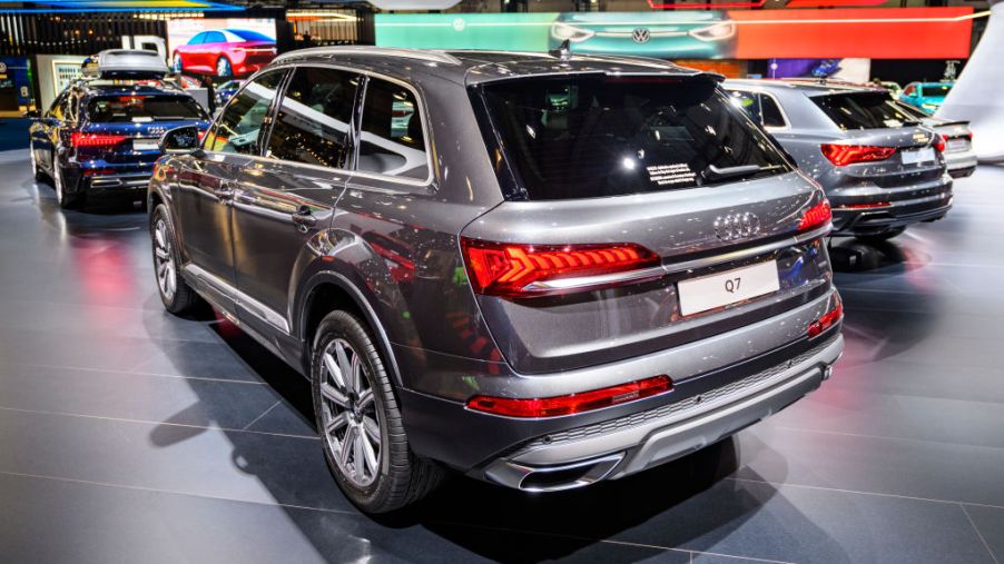 Audi Q7 luxury SUV on display at Brussels Expo