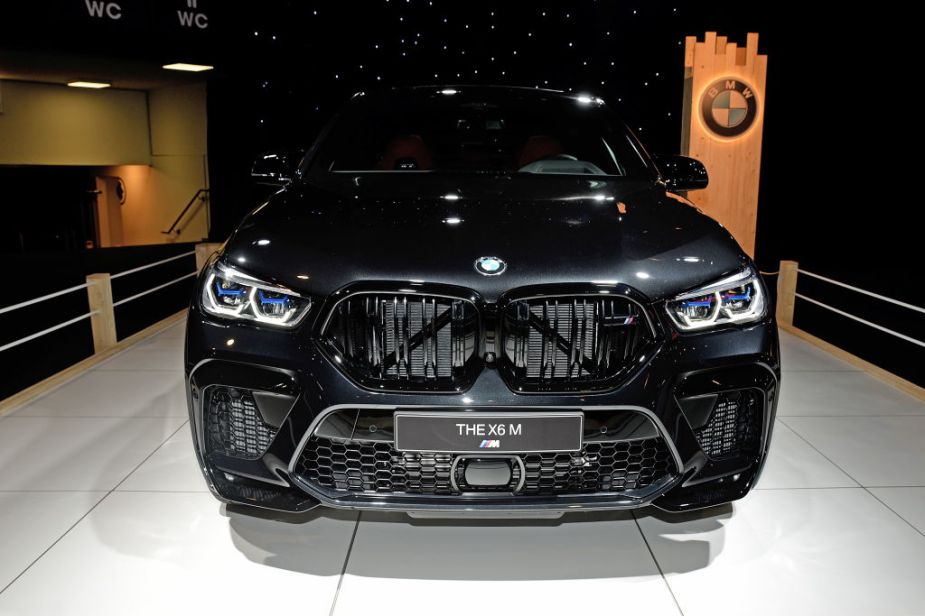 The BMW X6 M on display at the Dream Car exposition, which is part of the Brussels Motor Show