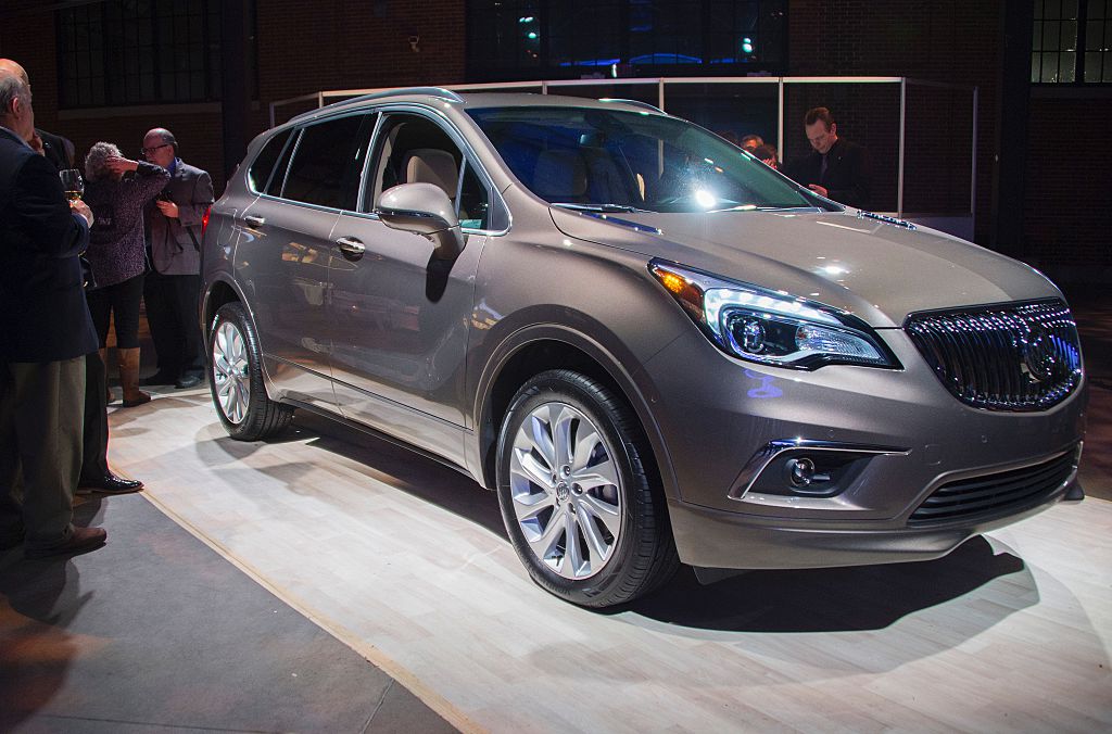 The Buick Envision on display during the Buick reveal event ahead of the North American International Auto Show