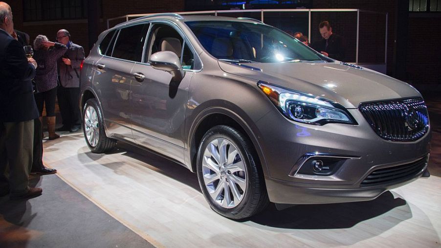 The Buick Envision on display during the Buick reveal event ahead of the North American International Auto Show