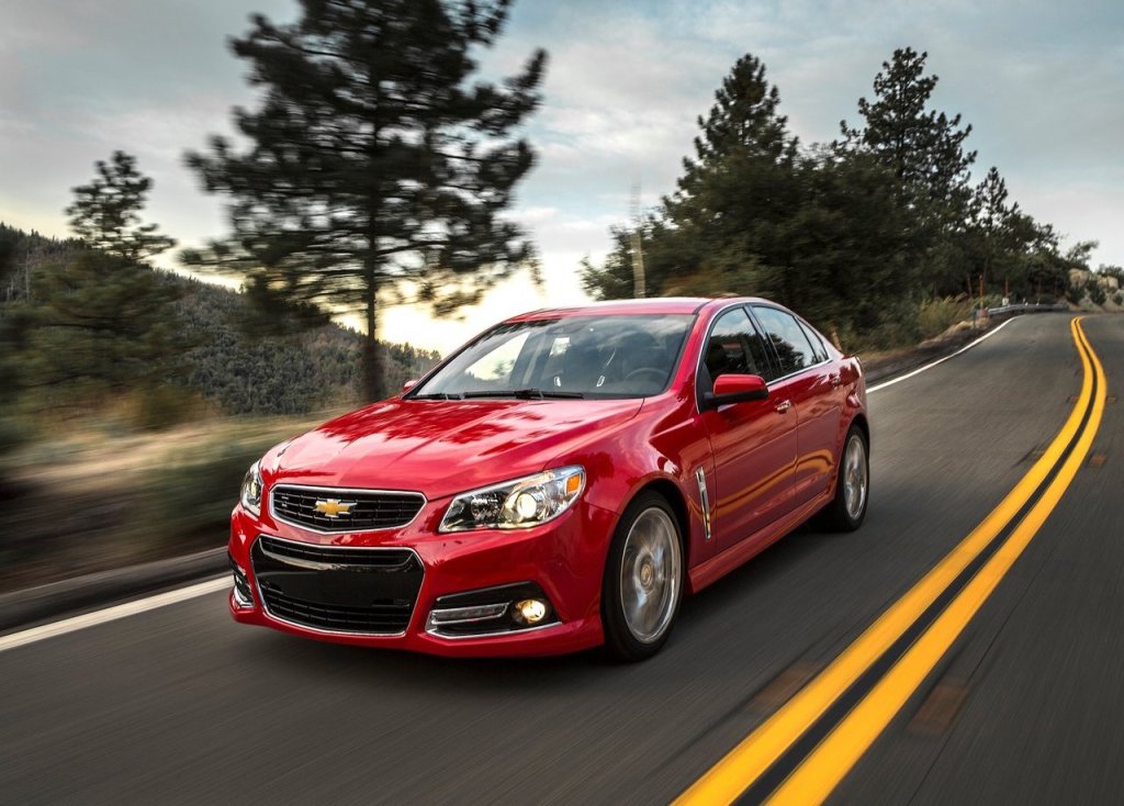 a red Chevrolet SS 