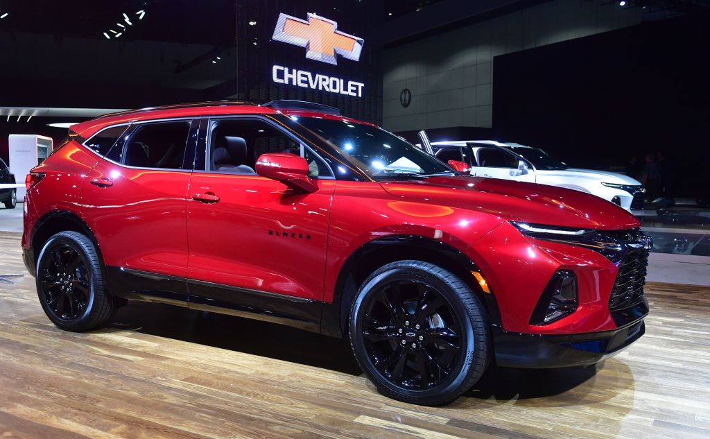 Chevy Blazer on display at auto show