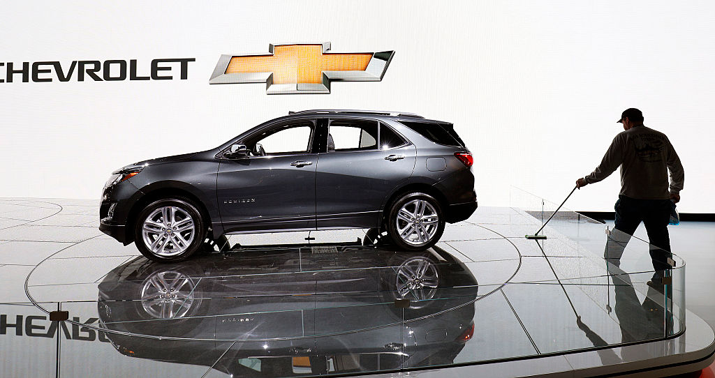 The Chevrolet Equinox display is shown at the 2017 North American International Auto Show (NAIAS)