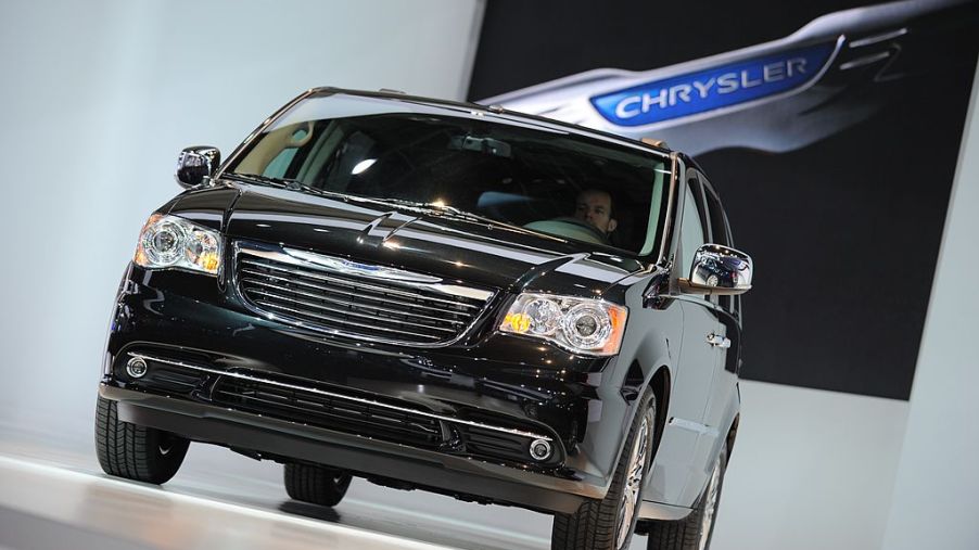 The Chrysler Town & Country minivan is displayed during the press preview of the North American International Auto Show
