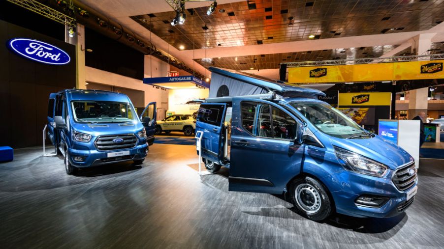 Ford Transit and Ford Transit Nugget Westfalia campervan on display at Brussels Expo