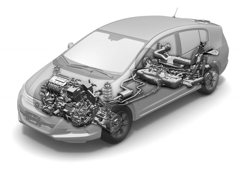 2010 Honda Insight cutaway