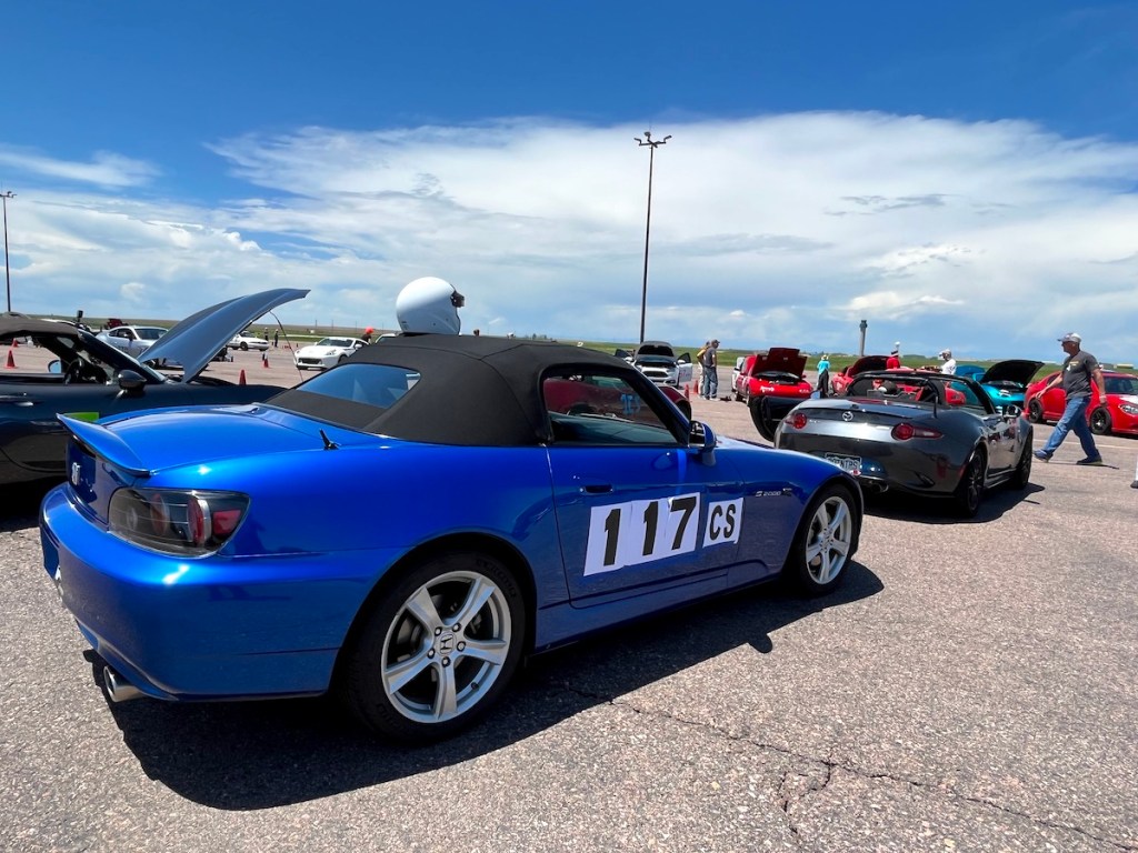 My Honda S2000 in the pits at an autocross event