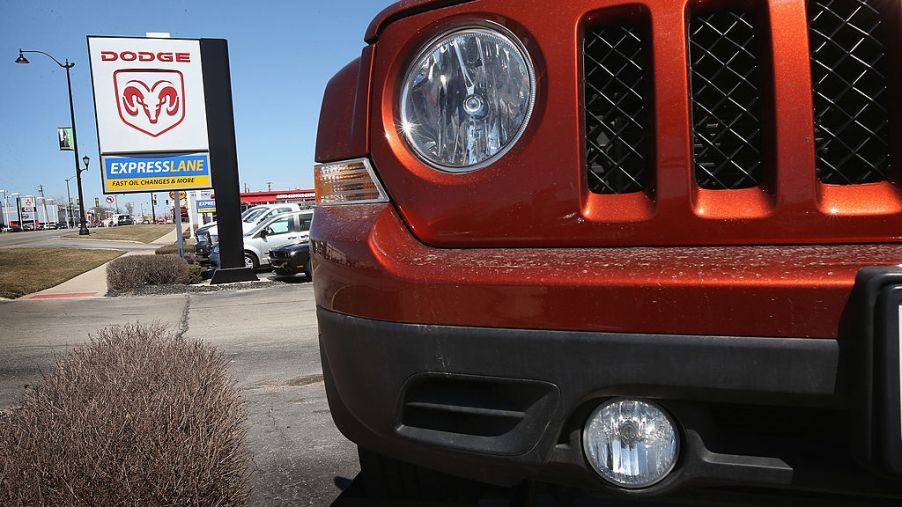 A Jeep Patriot sits on the lot at Jack Phelan Dodge