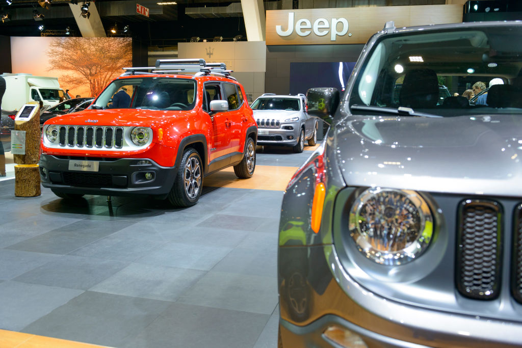 Jeep Renegade compact crossover SUV on display at Brussels Expo