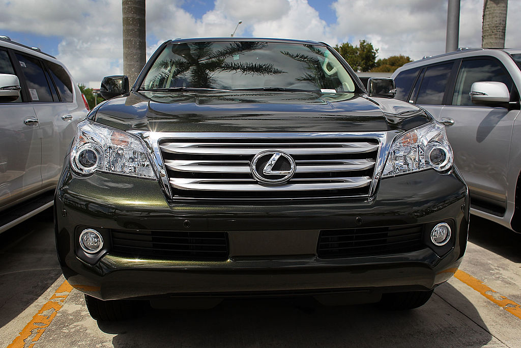 Lexus GX 460 SUVs are seen on a sales lot on April 13, 2010 in Coconut Creek, Florida