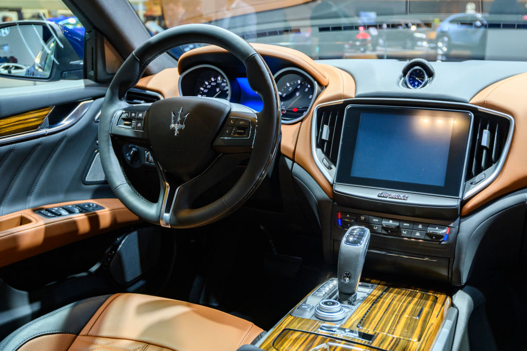 interior of the Maserati Ghibli luxury sedan