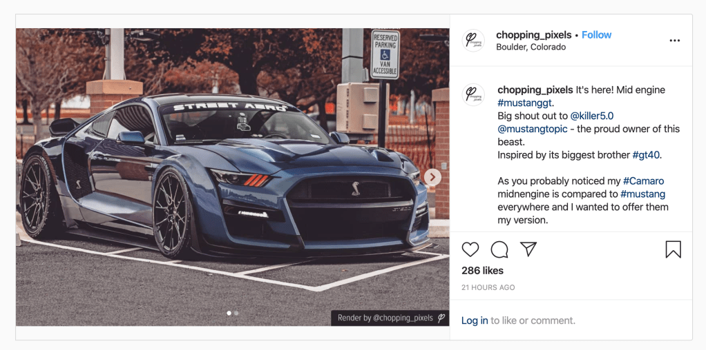 Mid-engine Mustang | Chopped_Pixels Instagram