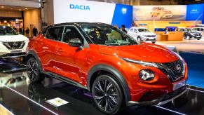 Nissan Juke compact crossover SUV on display at Brussels Expo