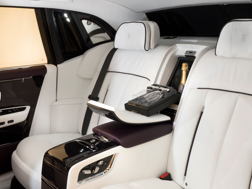 Rear interior of the Rolls-Royce Phantom VIII