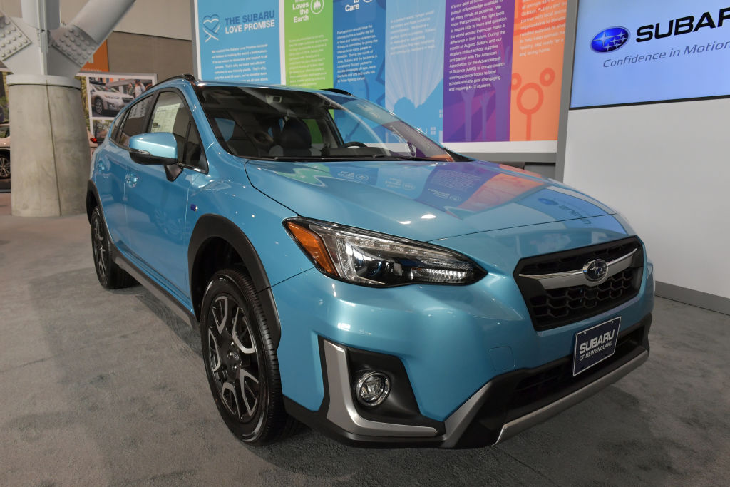 The Subaru 2019 Crosstrek Hydrid is seen at the 2019 New England International Auto Show