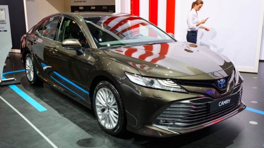 A Toyota Camry on display