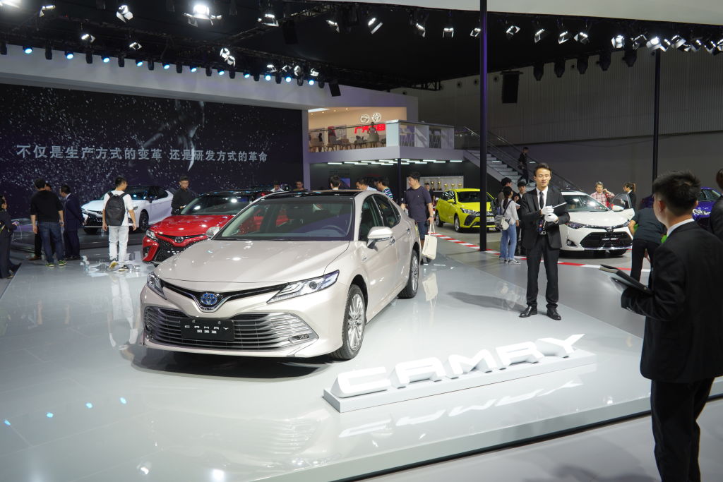 Toyota's new 'Camry' is showed at Guangzhou International Automobile Exhibition 2018 on November 16, 2018 in Guangzhou, China.